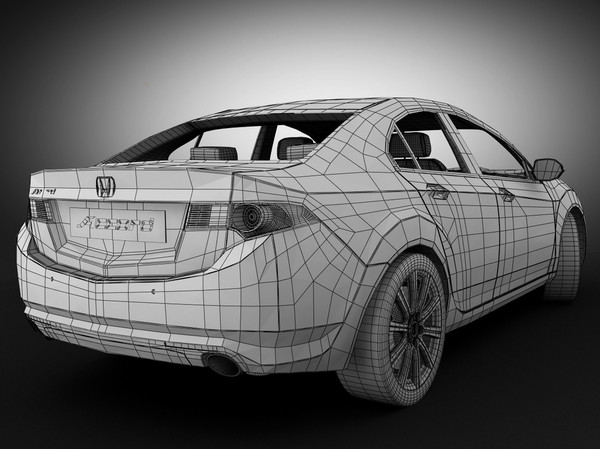 honda car c4d - Honda Accord (2010) by Swan3DStudios